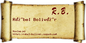Rábel Bolivár névjegykártya